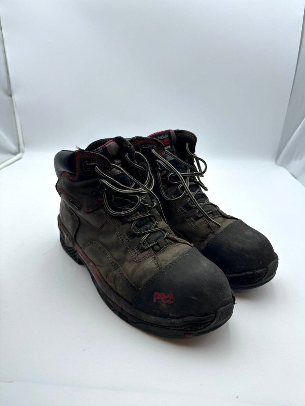 Timberland PRO Mens 12M Brown Leather Composite Toe Work Boot EH SR